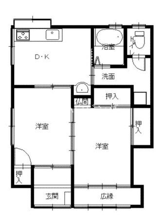 花川アパートの物件間取画像